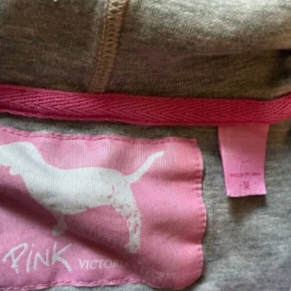 Vintage PINK Hooded Zip-Up Sweatshirt 20 plus years old in great condition - Picture 2 of 5
